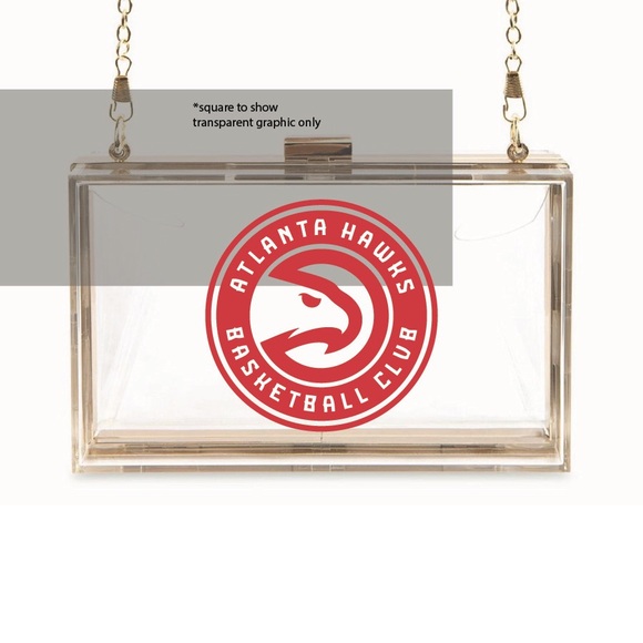 Atlanta Hawks Clear Acrylic Clutch - Picture 1 of 1